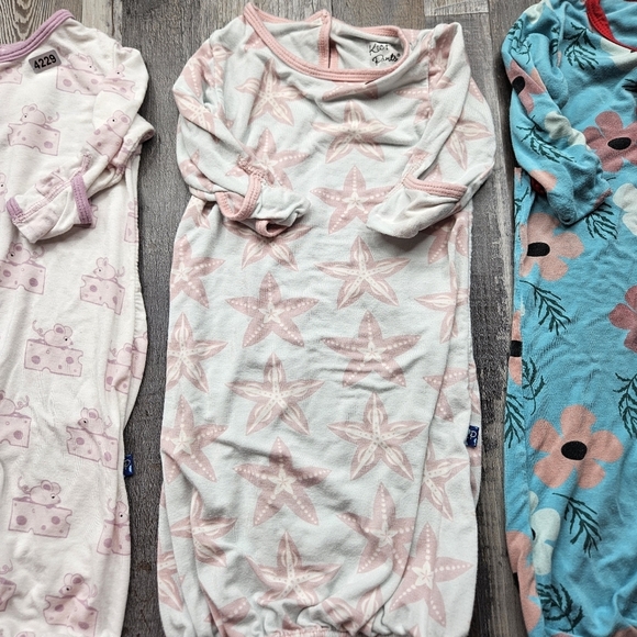 KicKee Pants 0-3 months layette sleeping gowns Bundle of 3 - Picture 5 of 12